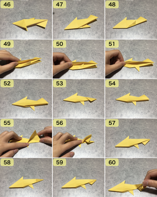 イルカの折り方4